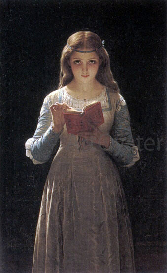 Pierre-Auguste Cot Pause for Thought - Canvas Print