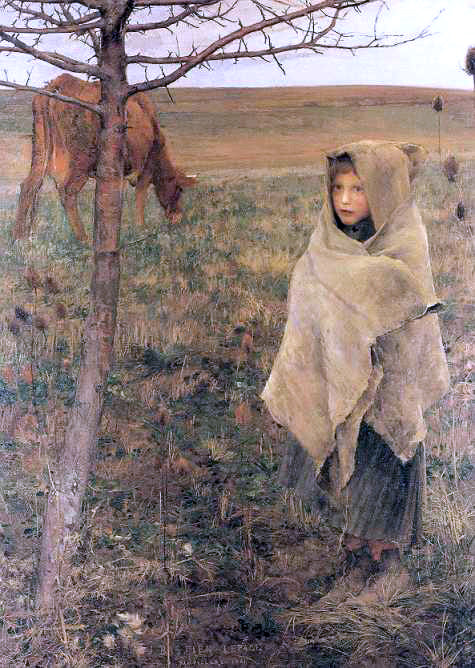 Jules Bastien-Lepage Pauvre Fauvette - Canvas Print
