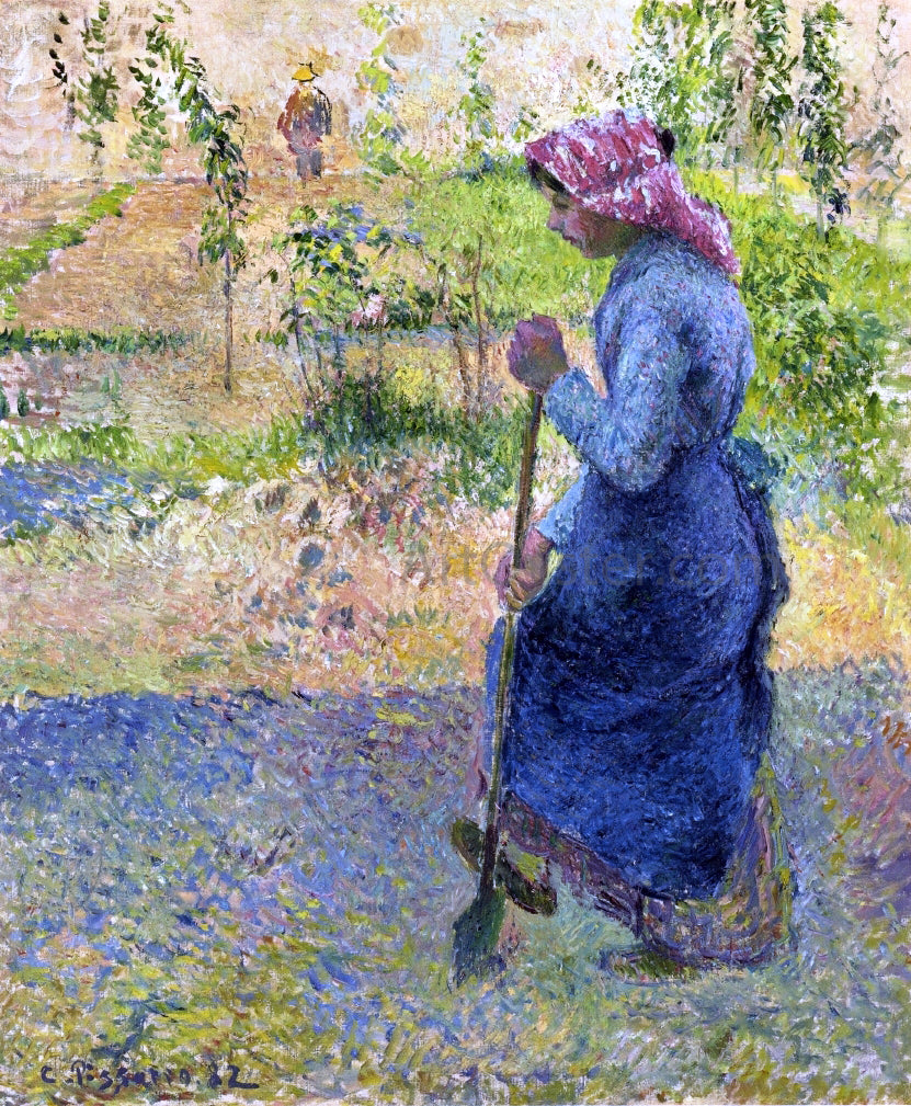 Camille Pissarro Paysanne Bechant - Canvas Print