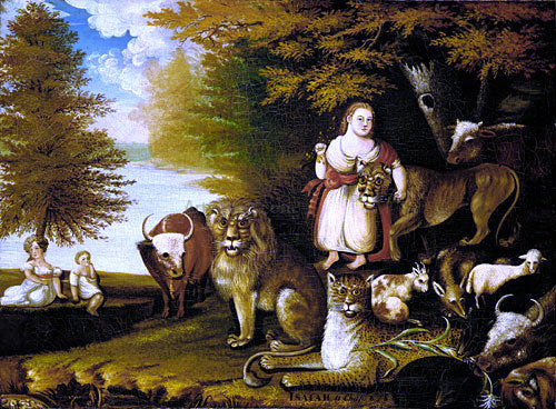 Edward Hicks Peaceable Kingdom - Canvas Print