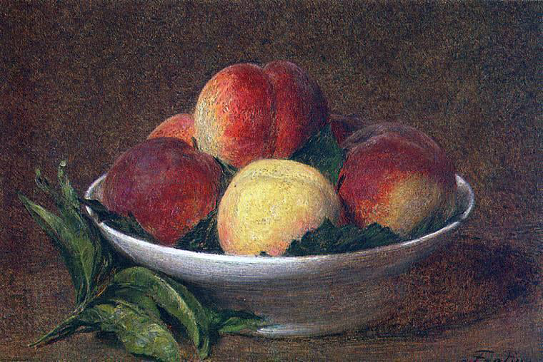 Henri Fantin-Latour Peaches in a Bowl - Canvas Print
