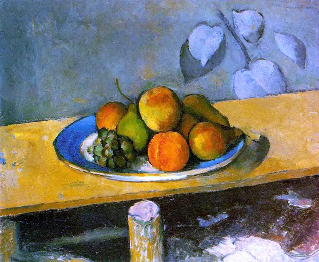 Paul Cezanne Peaches, Pears and Grapes - Canvas Print