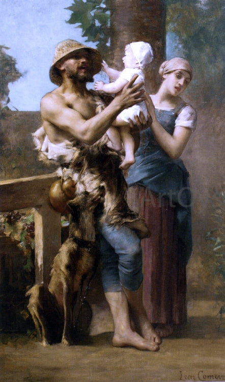Leon Francois Comerre Peasant Family - Canvas Print
