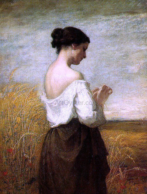 William Morris Hunt Peasant Girl - Canvas Print