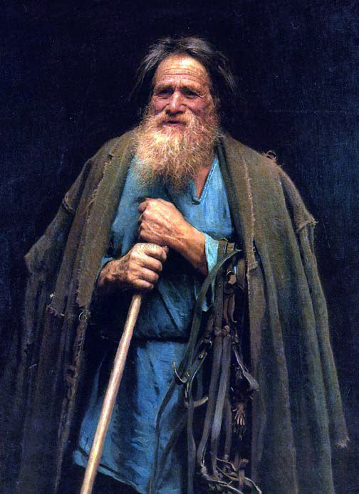 Ivan Nikolaevich Kramskoy Peasant Holding a Bridle - Canvas Print