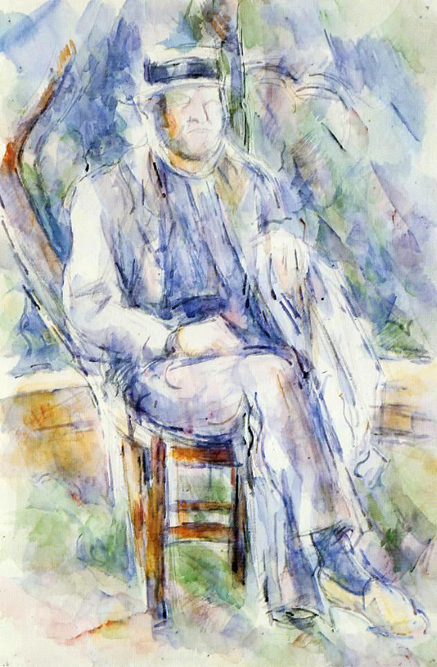 Paul Cezanne Peasant in a Straw Hat - Canvas Print