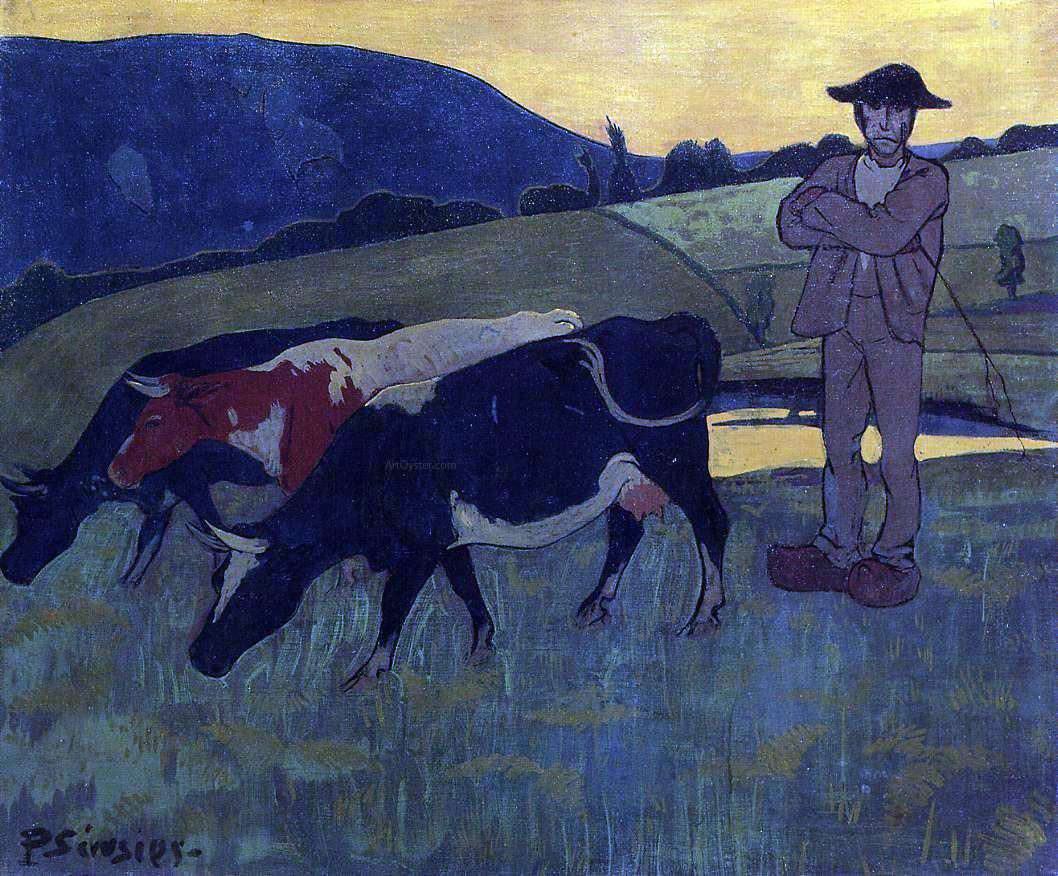 Paul Serusier Peasant with Three Crows - Canvas Print