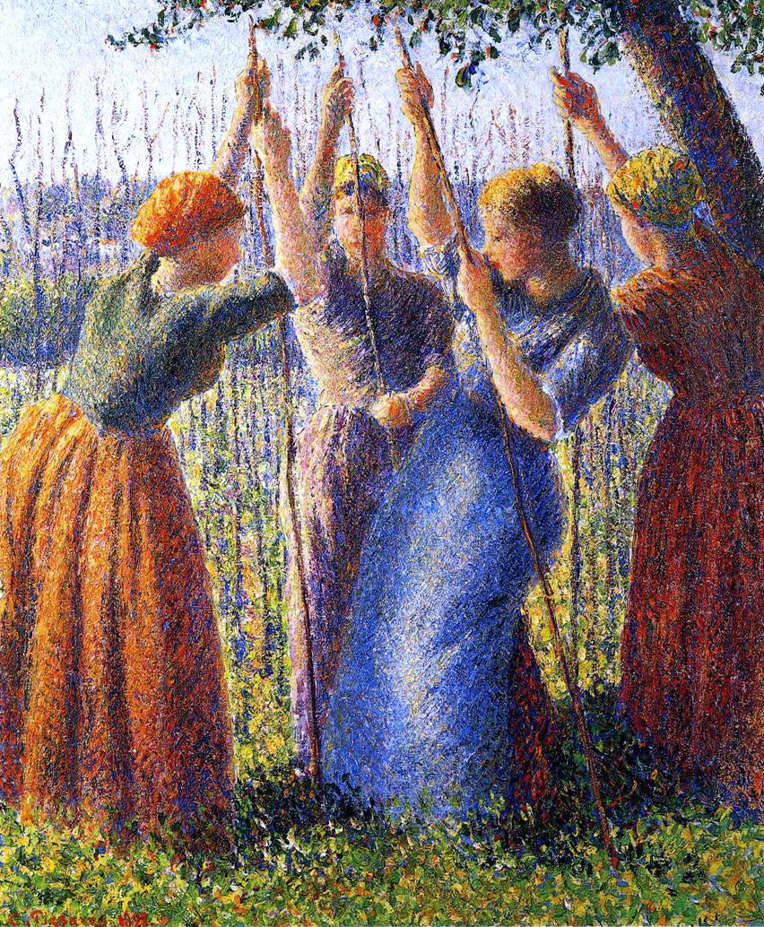 Camille Pissarro Peasant Women Planting Stakes - Canvas Print