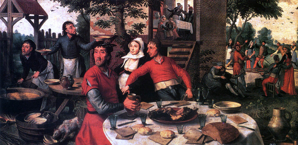 Pieter Aertsen Peasant's Feast - Canvas Print