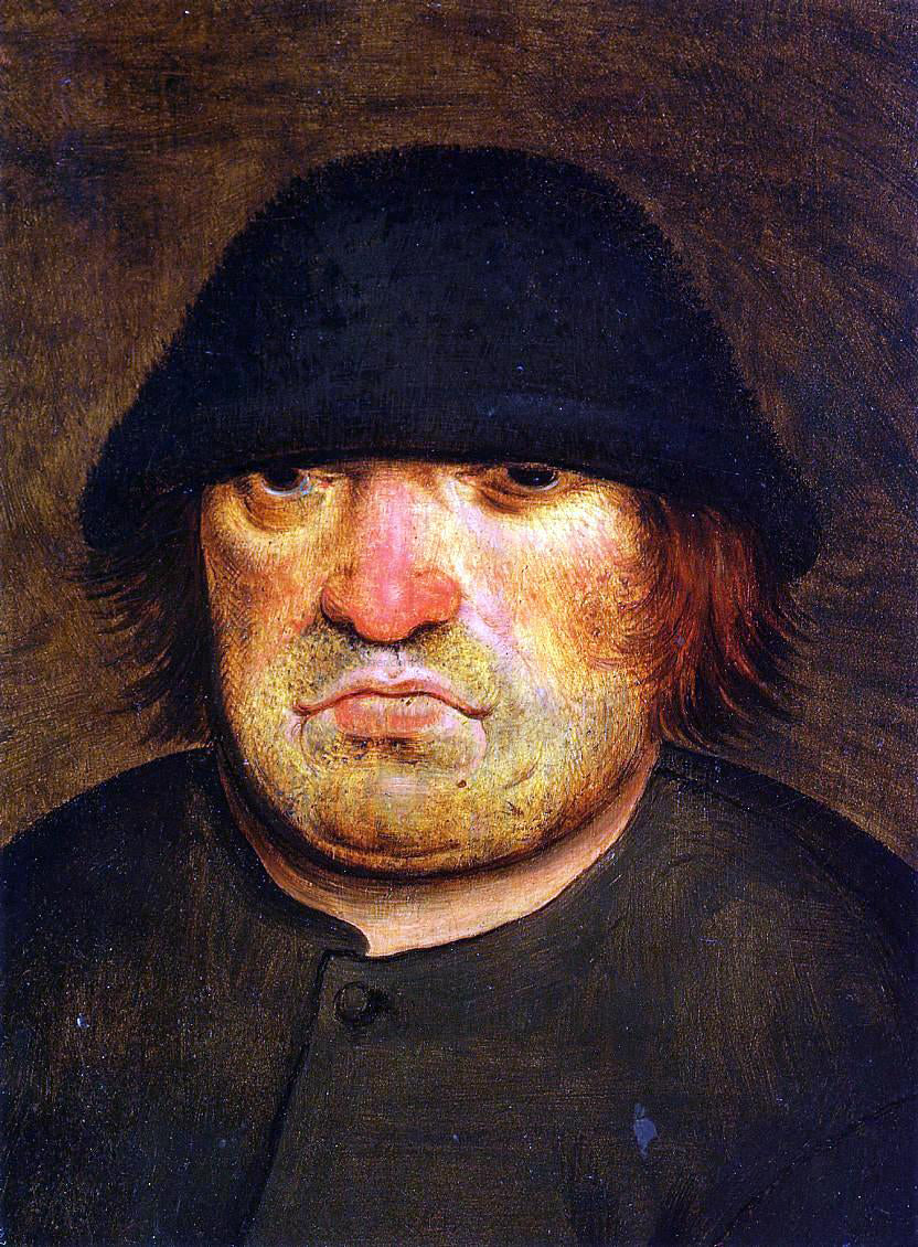 The Younger Pieter Bruegel Peasant's Head - Canvas Print
