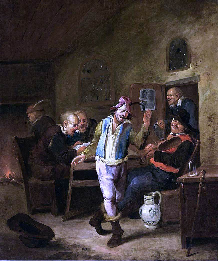 The Elder Egbert Jaspersz Van Heemskerck Peasants in a Tavern - Canvas Print