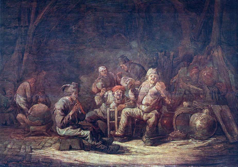 Benjamin Gerritsz Cuyp Peasants in the Tavern - Canvas Print