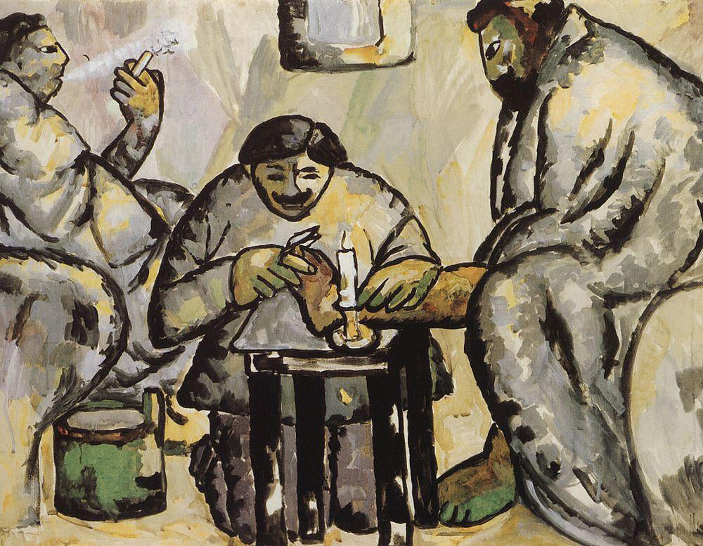 Kazimir Malevich Pedicurist in the Baths - Canvas Print