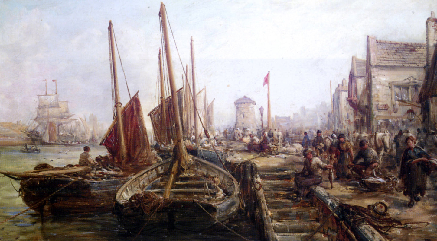 William Edward Webb Peel Harbour Isle of Man - Canvas Print