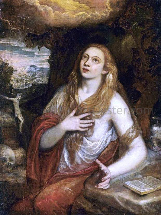 Domenico Robusti Penitent Magdalene - Canvas Print