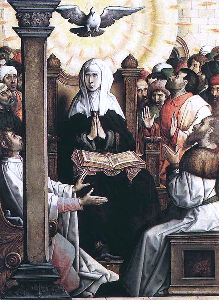 Juan De Flandes Pentecost - Canvas Print