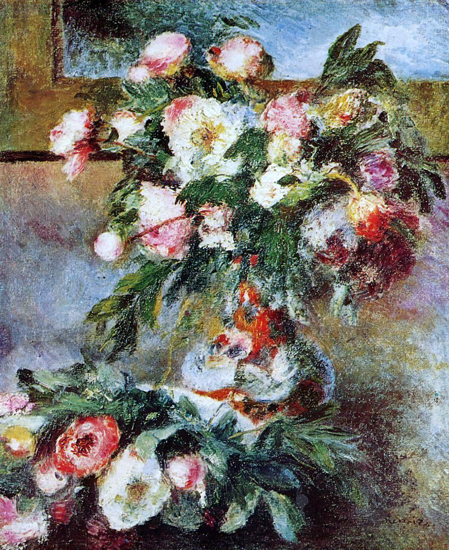 Pierre Auguste Renoir Peonies - Canvas Print