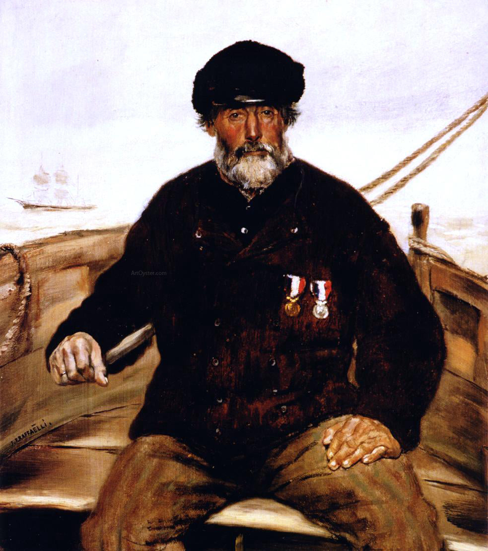 Jean-Francois Raffaelli Pere Altazin, Chief Lifeguard of Honfleur - Canvas Print