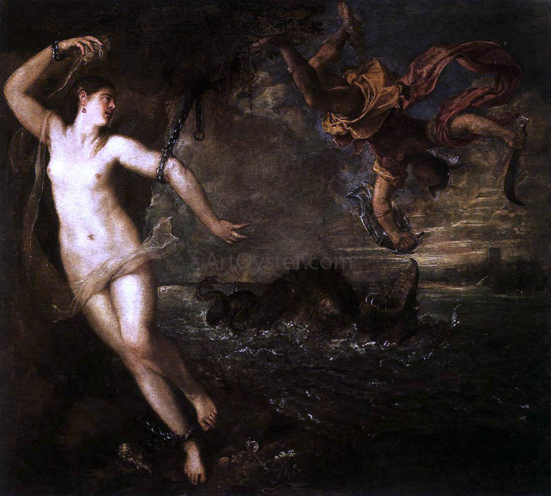 Titian Perseus and Andromeda - Canvas Print
