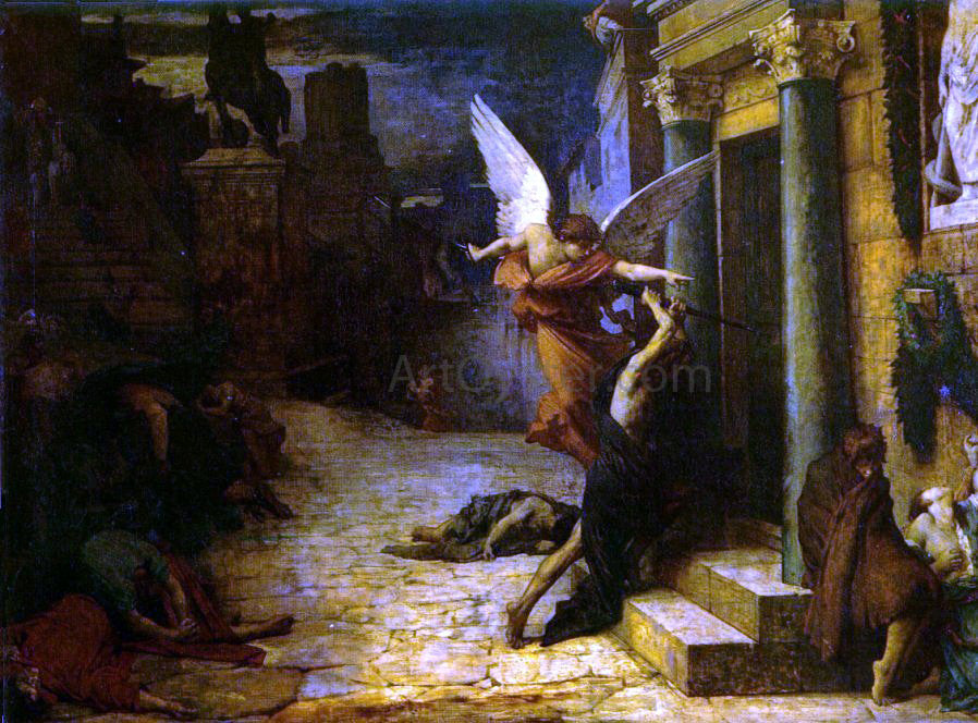 Jules-Elie Delauney Peste a Rome - Canvas Print