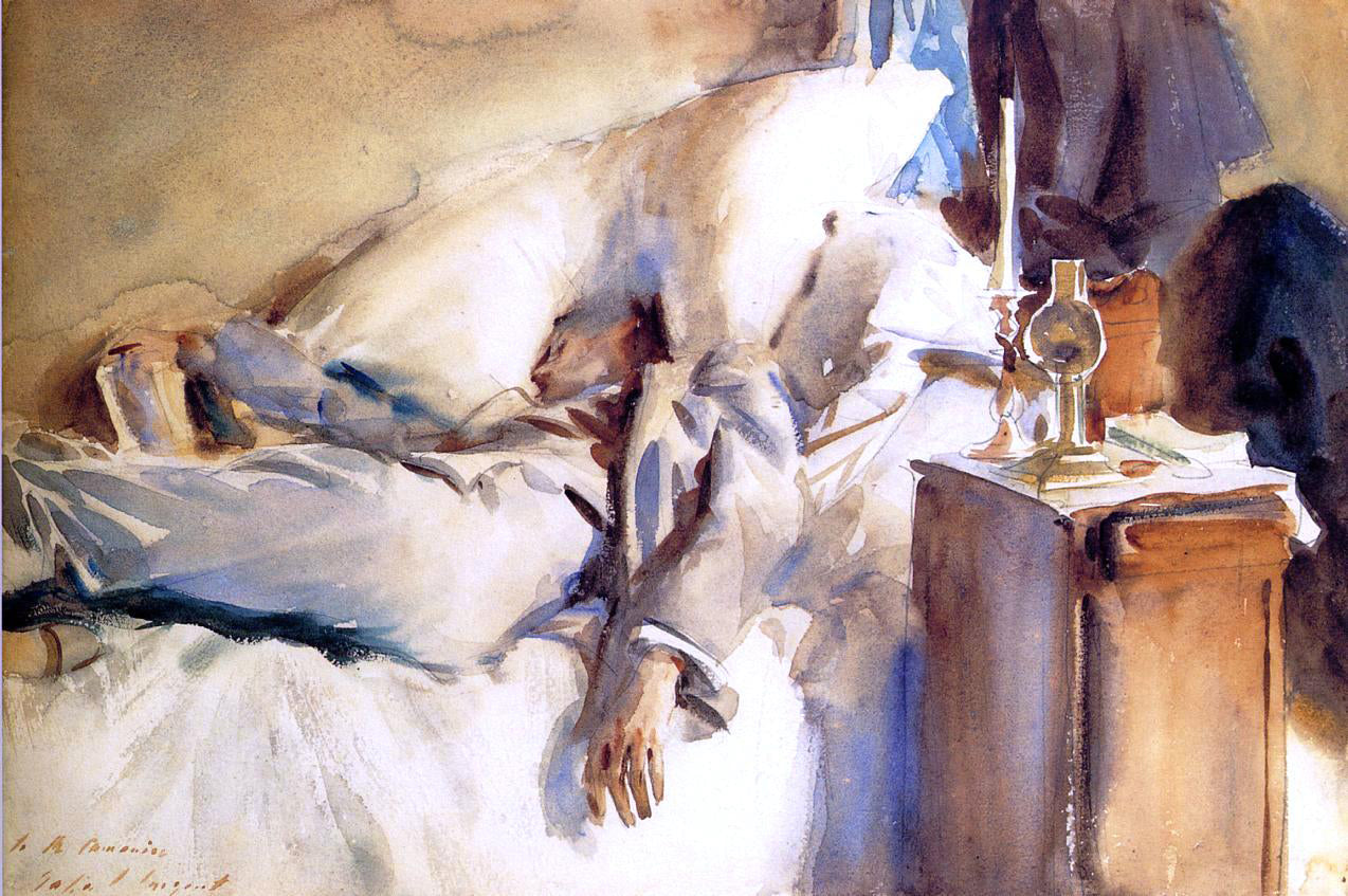 John Singer Sargent Peter Harrison Asleep - Canvas Print