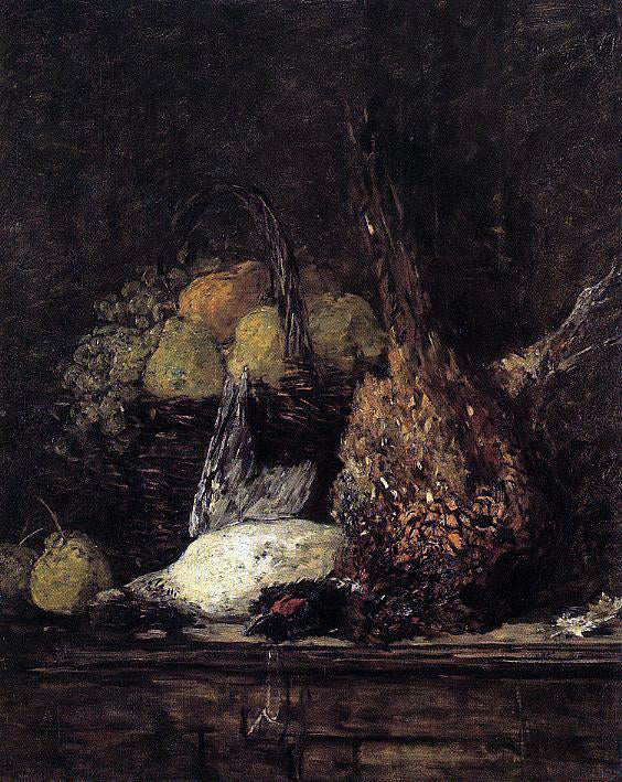Eugene-Louis Boudin Pheasant, Duck and Fruit - Canvas Print