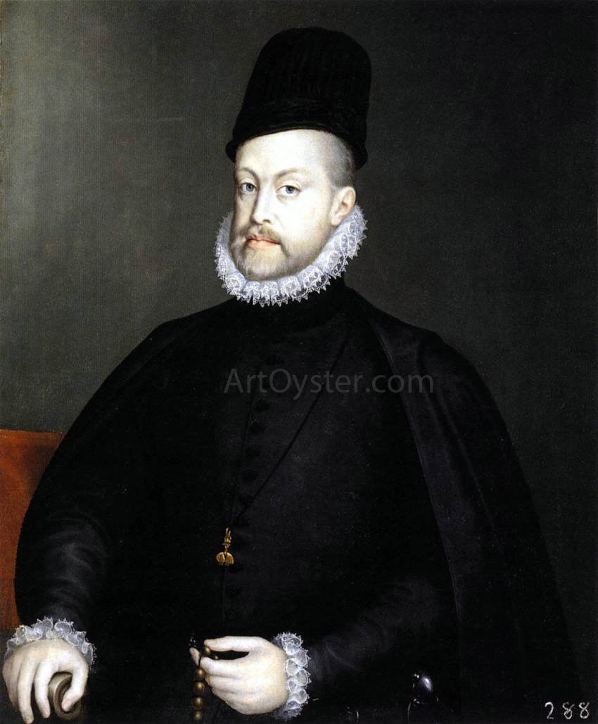 Alonso Sanchez Coello Philip II Holding a Rosary - Canvas Print