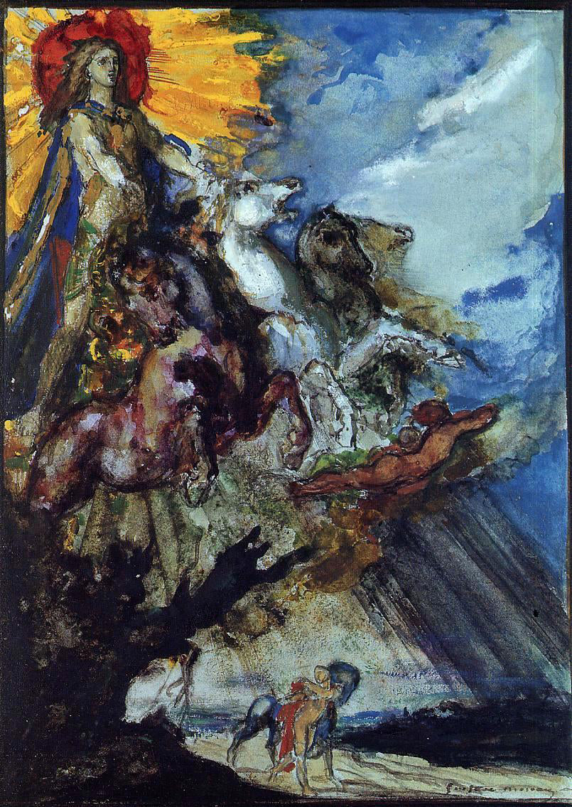 Gustave Moreau Phoebus and Boreas - Canvas Print