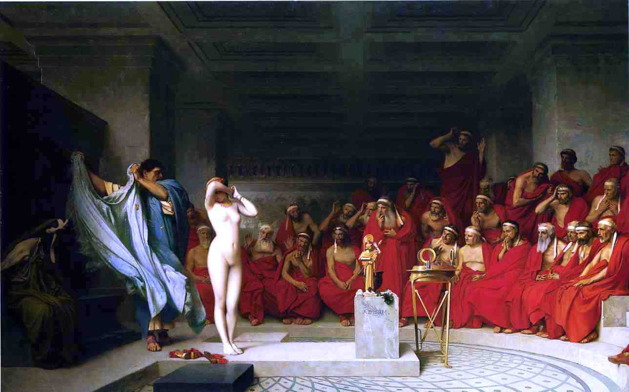 Jean-Leon Gerome Phyrne before the Areopagus - Canvas Print