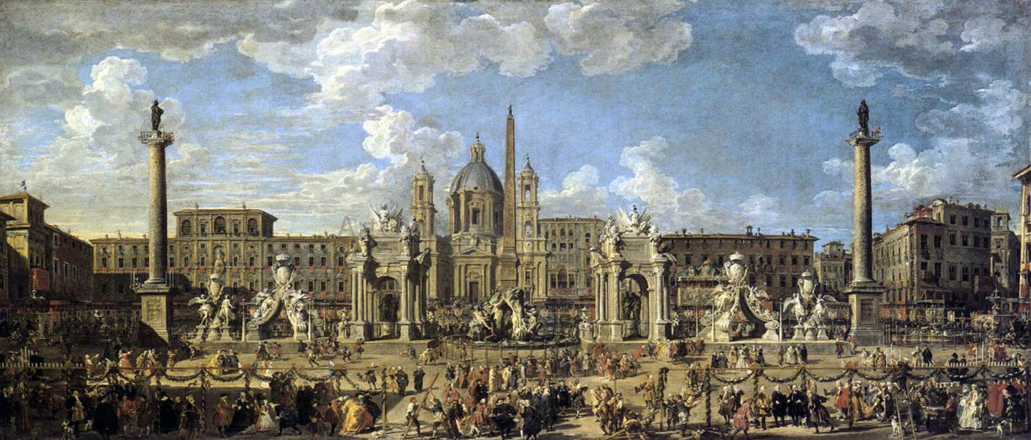 Giovanni Paolo Pannini Piazza Navona in Rome - Canvas Print