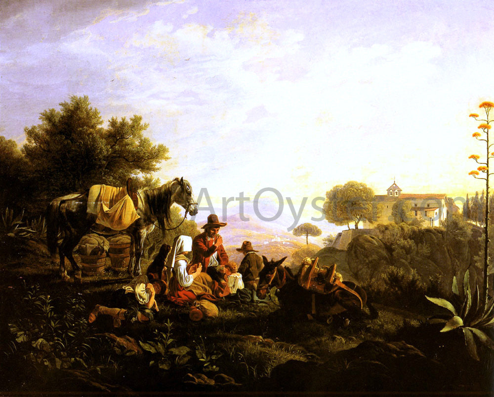 Peter Von Hess Picking the Grapes - Canvas Print