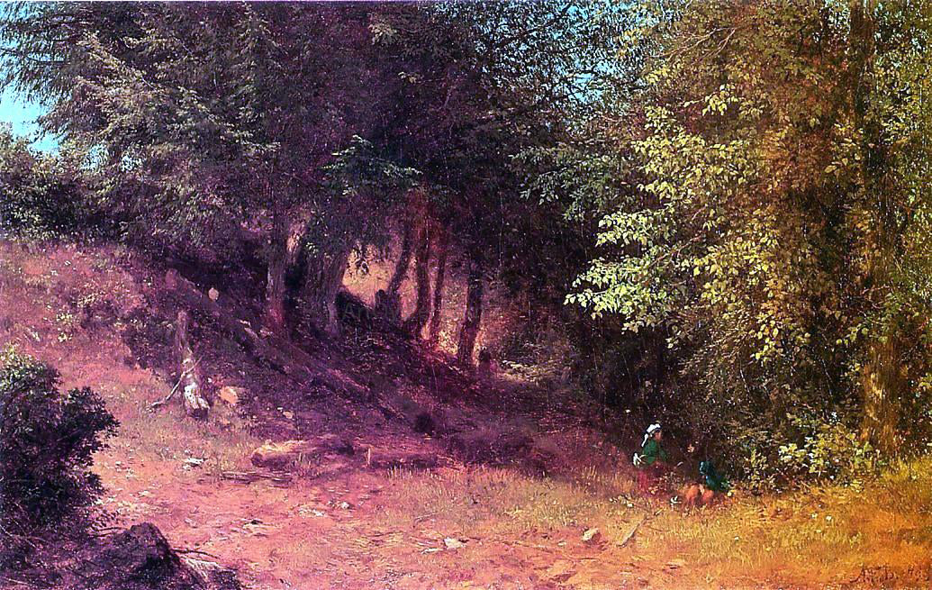 Albert Fitch Bellows Picnic in a Summer Landscape - Canvas Print