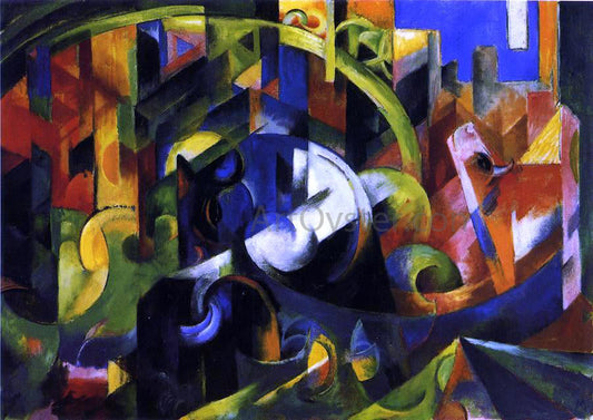 Franz Marc Picture with Cattle - Canvas Print