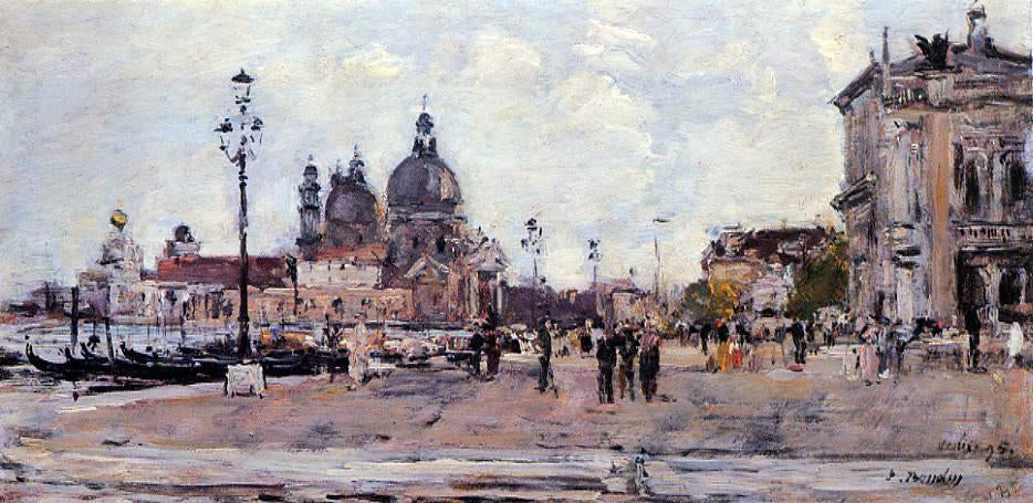 Eugene-Louis Boudin Pier in Venice - Canvas Print