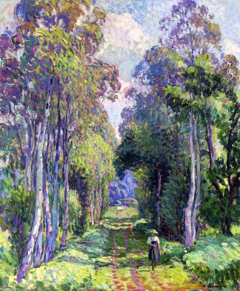 Henri Lebasque Pierrefonds, a Walk in the Forest - Canvas Print
