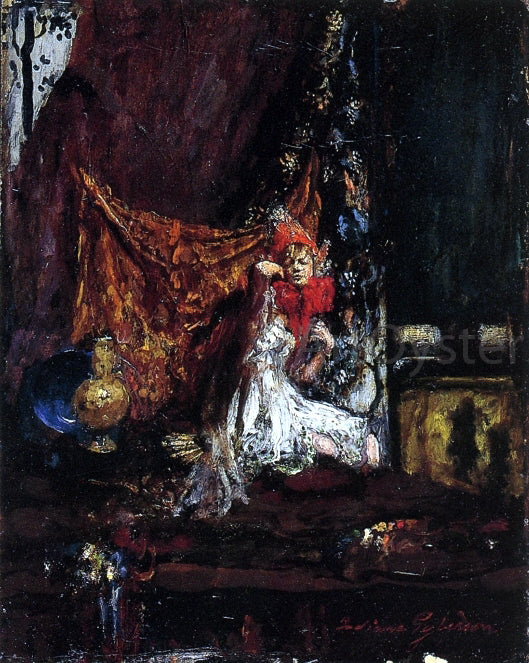 Indiana Gyberson Pierrette in the Studio, Frivolitas - Canvas Print