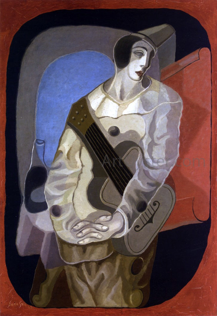 Juan Gris Pierrot with Guitar - Canvas Print