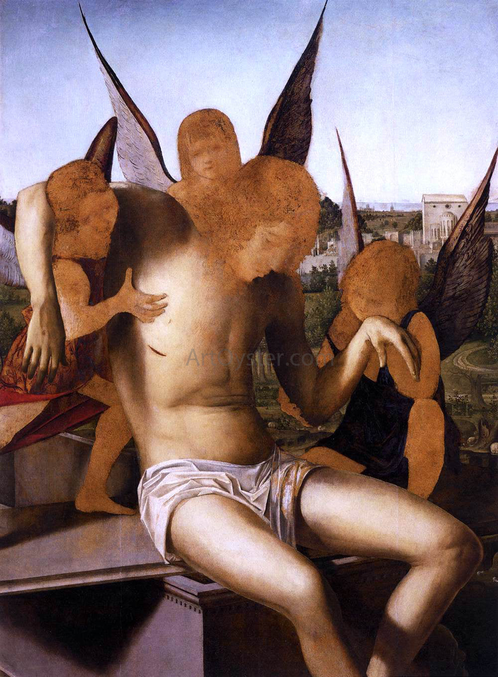 Antonello Da Messina Pieta - Canvas Print