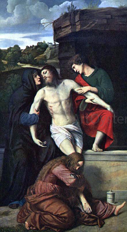 Moretto Da Brescia Pieta - Canvas Print