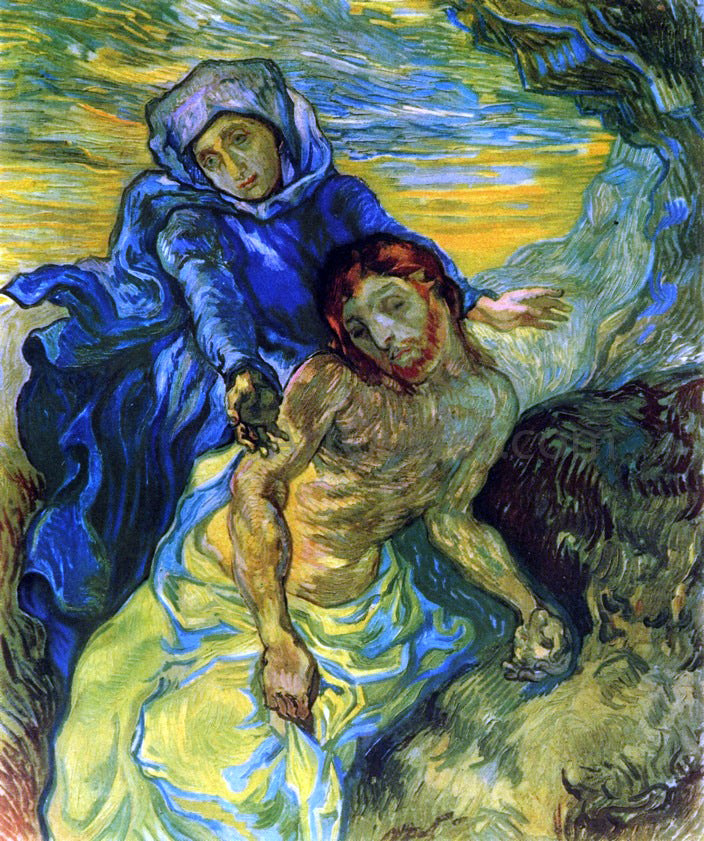 Vincent Van Gogh Pieta (after Delacroix) - Canvas Print