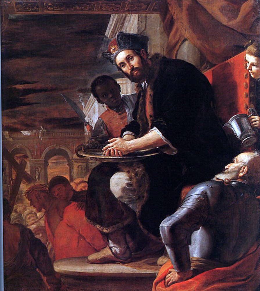 Mattia Preti Pilate Washing his Hands - Canvas Print