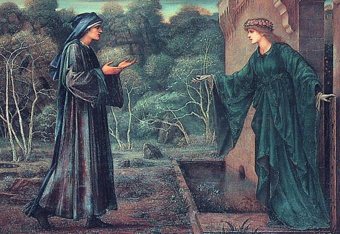 Sir Edward Burne-Jones Pilgrim at the Gate of Idleness - Canvas Print