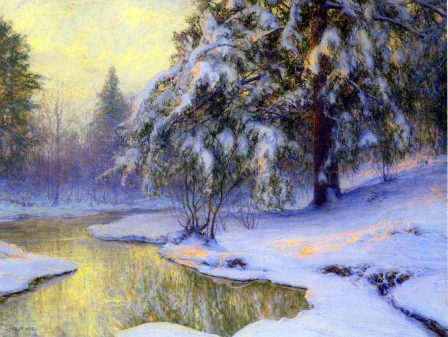 Walter Launt Palmer Pine Tree At Sunset - Canvas Print