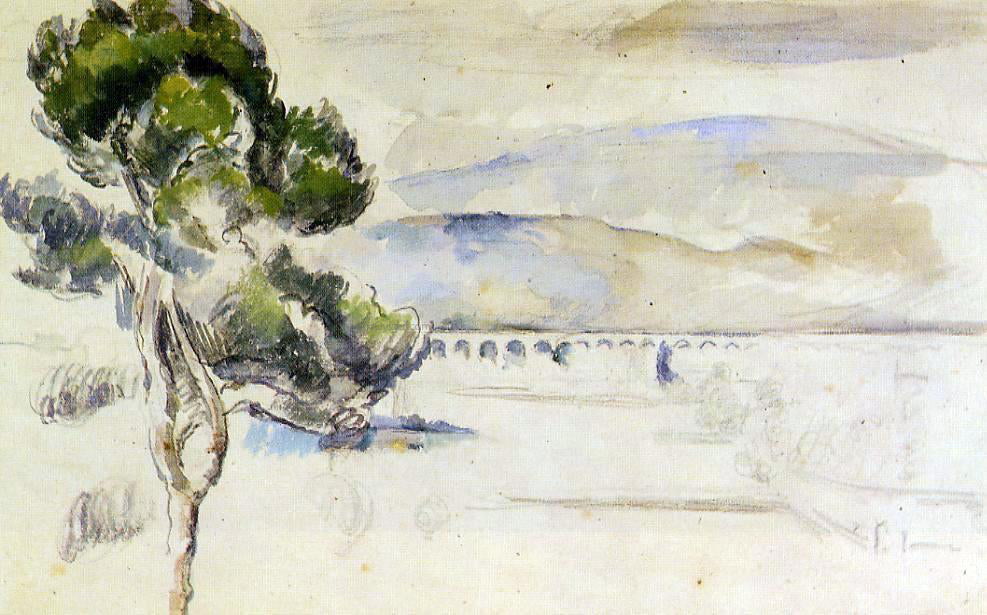 Paul Cezanne Pine Tree in the Arc Valley - Canvas Print