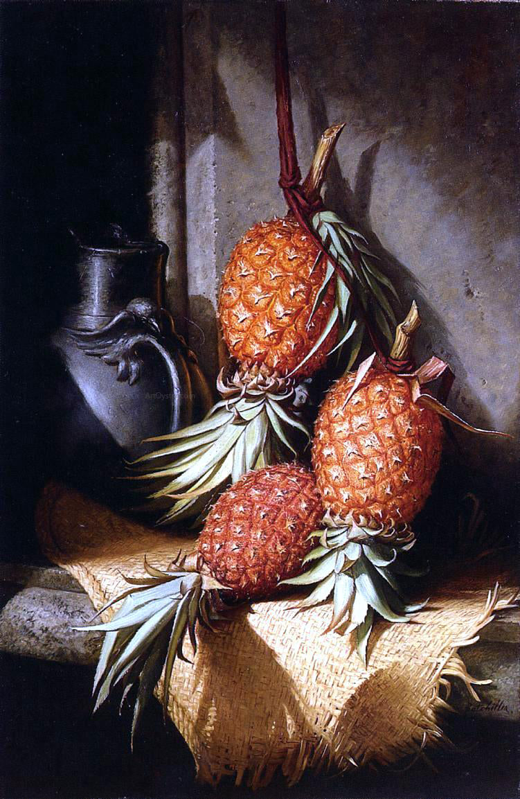 Frederick S Batcheller Pineapples - Canvas Print
