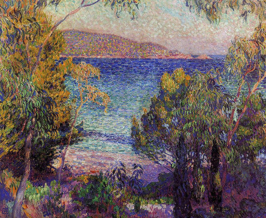 Theo Van Rysselberghe Pines and Eucalyptus at Cavelieri - Canvas Print