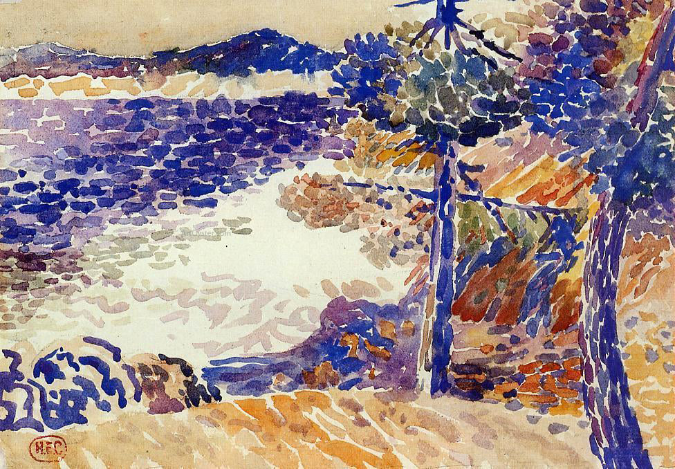 Henri Edmond Cross Pines by the Sea - Canvas Print
