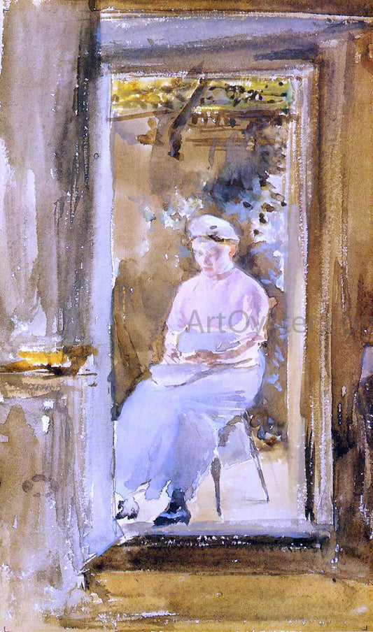 James McNeill Whistler Pink Note: Shelling Peas - Canvas Print