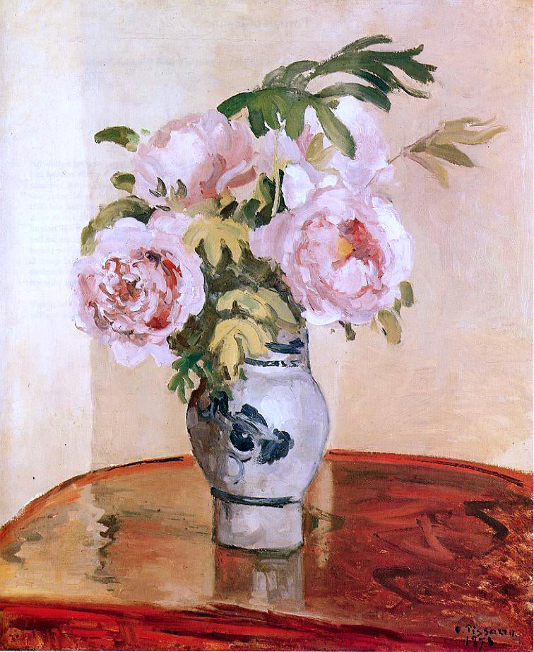 Camille Pissarro Pink Peonies - Canvas Print