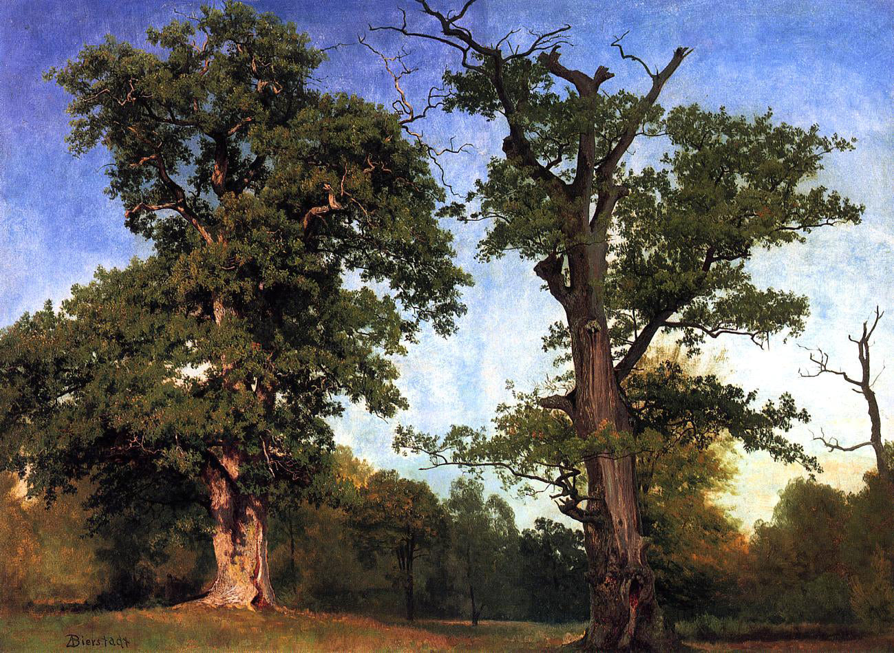 Albert Bierstadt Pioneers of the Woods - Canvas Print